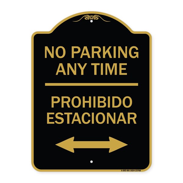 Signmission No Parking Anytime Prohibido Estacionar With Bidirectional Arrow, A-DES-BG-1824-23768 A-DES-BG-1824-23768 - main